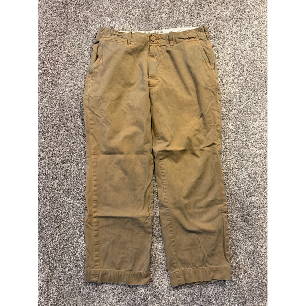 Polo Jeans Co Ralph Lauren Chinos Mens 34x30 Khaki RL67 Military Field Issue *